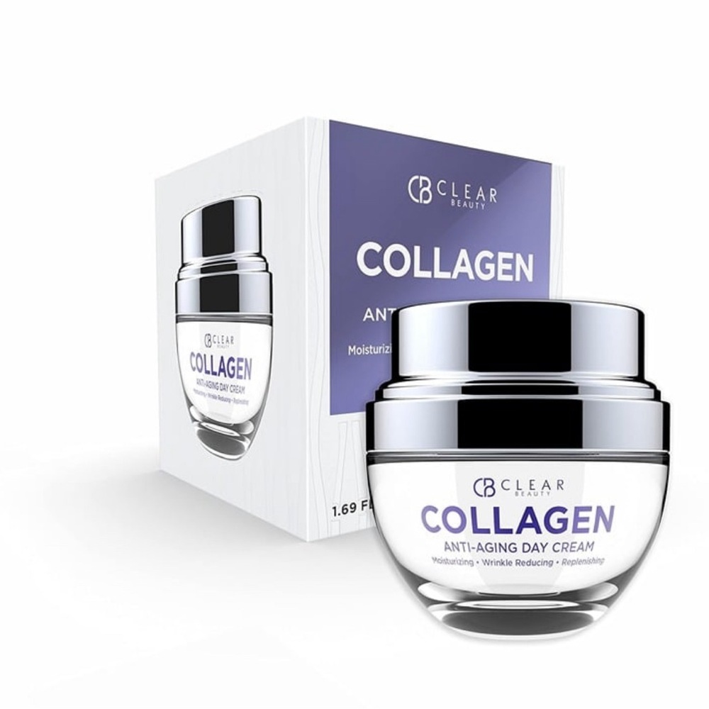 Korean CLEAR BEAUTY Collagen Daily Face Anti Aging day cream NIB new!